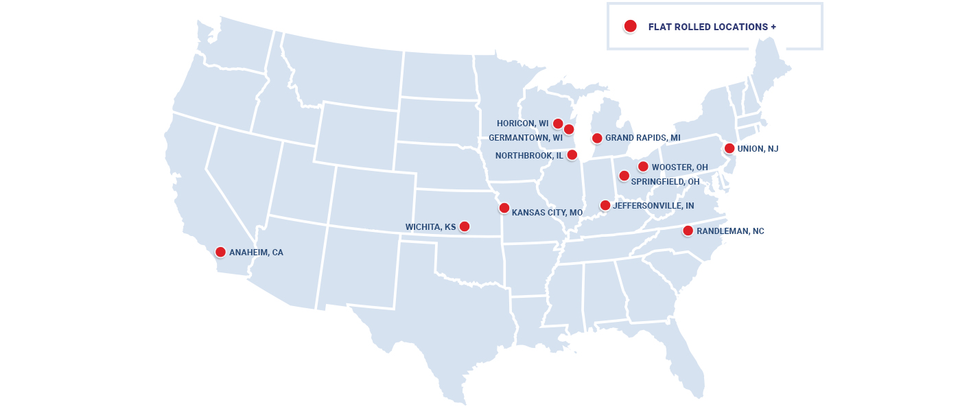 Metals USA Locations Map